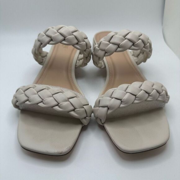 CUSHIONAIRE Women's two band braided low block heel slide sandal +Memory Foam 9 - Picture 2 of 8